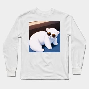 Cool Kid Polar Bear Wearing Sunglasses Long Sleeve T-Shirt